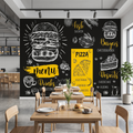 modern-restoran-ve-burgerci-icin-kara-tahta-menu-illusrastyonlu-duvar-kagidi
